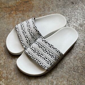 adidas Originals adilette Slides Black & White Dots Size M4/W5